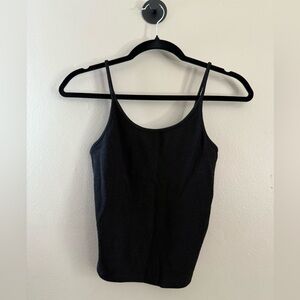 Black Ribbed Women's Tank Top